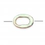 Nacre grise en oval évidé 4x6mm x 20 pcs