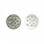 médaillon ajouré nacre grise rosace 12mm x 1pc