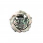 Nacre grise en forme de rose 12mm x 1pc