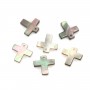 Nacre grise en forme de croix 8x8mm x 2pcs