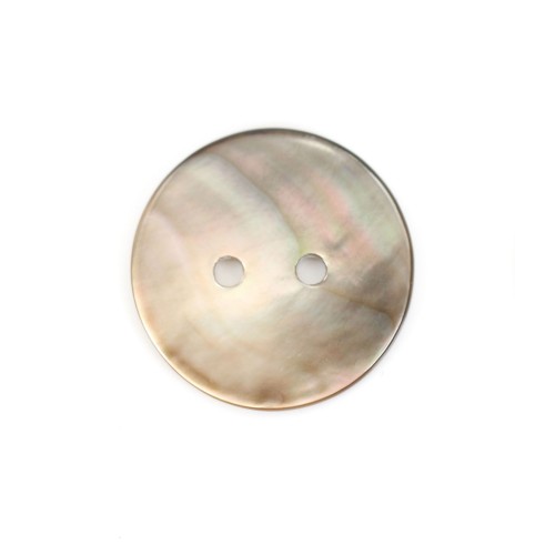 Nacre grise en bouton rond 2x20mm x 1pc