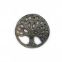 Nacre grise en fleur plate 16mm x 1pc