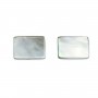 Nacre grise en forme de rectangle 10x14mm x 10 st
