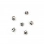 Boule striée, en forme de ronde facette, 3mm x 10pcs