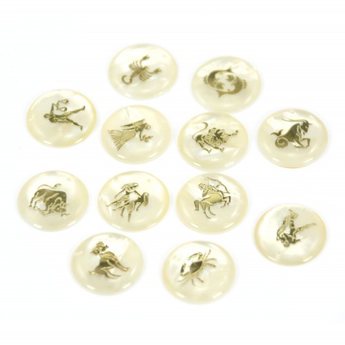 Pendentif Balance en nacre 20mm x 1pc