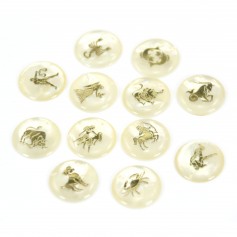 Pendentif Balance en nacre 20mm x 1pc