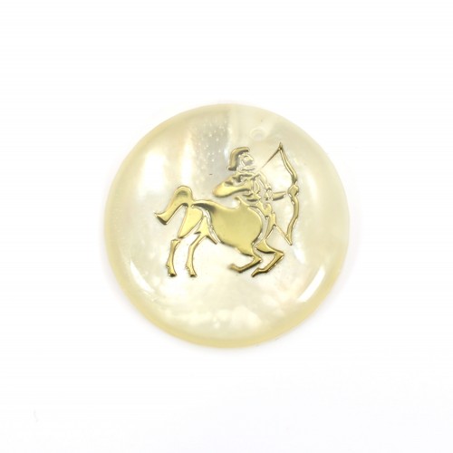 Pendentif Sagittaire en nacre 20mm x 1pc