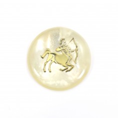Pendentif Sagittaire en nacre 20mm x 1pc