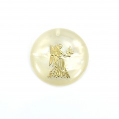 Pendentif Vierge en nacre 20mm x 1pc