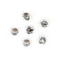 Boule striée, en forme de ronde facette, 4mm x 5pcs