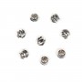 Boule striée, en forme de ronde facette, 6mm x 2pcs