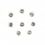 Boule striée, en forme de ronde facette, 2.5mm x 20pcs