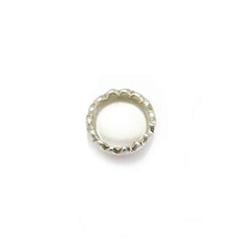 Serti en argent 925, pour cabochon rond de 3mm x 10pcs