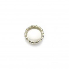 Serti en argent 925, pour cabochon rond de 3mm x 10pcs