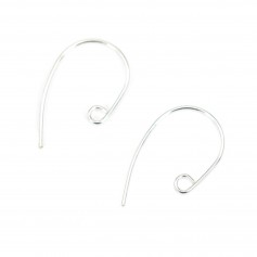 Crochet d'oreilles Clé de fa 21mm Argent 925  x 2pcs