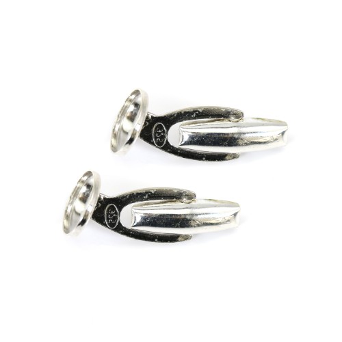 Cuff link with 10x14 mm,Sterling silver 925 x 2pcs