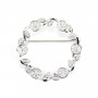 Argent 925 zirconium épingle à broche en forme de couronne pour perle semi percée 38mm x 1pc
