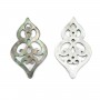 Nacre grise gourde ajourée 16x26mm x 1pc