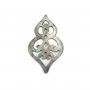 Nacre grise gourde ajourée 16x26mm x 1pc