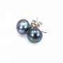 Earring  silver 925 white  Freshwater Pearl 8mm x 2pcs
