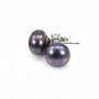 Earring  silver 925 white  Freshwater Pearl 8mm x 2pcs