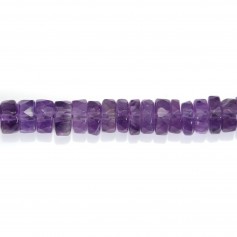Amethyst heishi facettierte Scheibe 6-7mm x 41cm