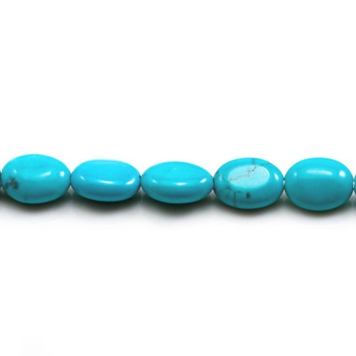 Turquoise reconstitutes oval 11x13mm x 40cm