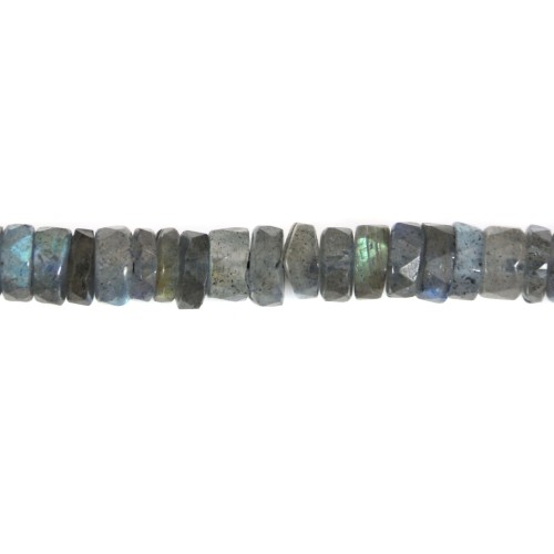 Labradorite roundel heishi faceted 5-7mm x 40cm