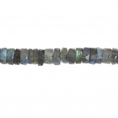 Labradorite roundel heishi faceted 5-7mm x 40cm