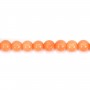 Bambou mer teinté orange Rond 4mm x 40cm 