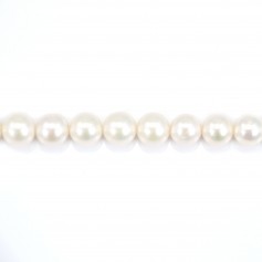 White round freshwater pearl  round 7.5mm x 40cm AAA