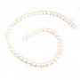 White round freshwater pearl  round 7.5mm x 40cm AAA