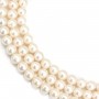 White round freshwater pearl  round 7.5mm x 40cm AAA