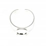 Bague réglable support cabochon 10mm Argent 925 x 1pc