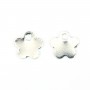 Breloque Fleur Tag à graver 6.5mm Argent 925 x 4pcs