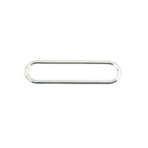 Spacer rounded rectangle 5x21mm Silver 925 x 2pcs