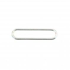 Intercalaire rectangle arrondi 5x21mm Argent 925 x 2pcs
