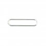 Separador rectangular arredondado 5x21mm Prata 925 x 2pcs