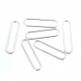 Intercalaire rectangle arrondi 5x21mm Argent 925 x 2pcs