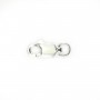 Fermoir mousqueton ovale  Argent 925 4x8mm x 2pcs