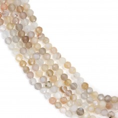 Agate du botswana ronde facette 2mm x 40cm