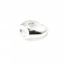 Bague réglable support 6x8mm Argent 925 - Grande Taille x 1pc