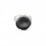 Bague réglable support rond 16mm Argent 925 x 1pc