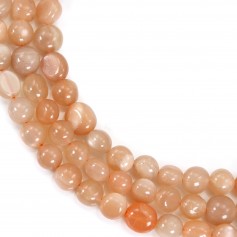 Pierre de lune orange 7-9mm x 39cm