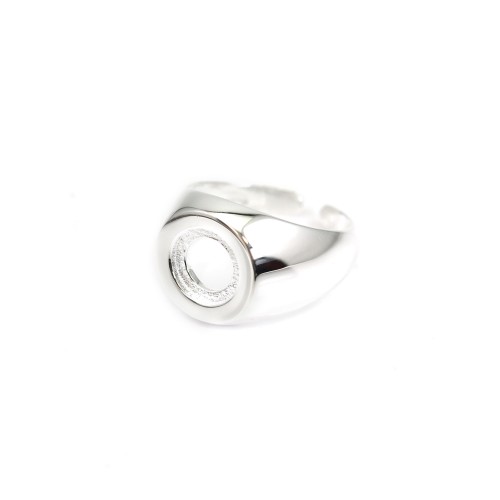 Bague réglable support 8mm Argent 925 - Grande taille x 1pc