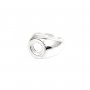 Bague réglable support 8mm Argent 925 - Grande taille x 1pc