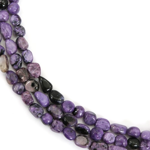 Charoïte baroque 7mm x 40cm