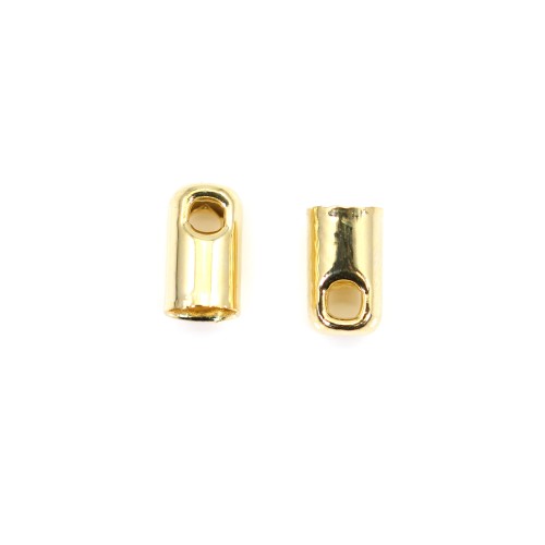 Embout plaqué "flash" or pour fil de 2.5mm x 10pcs