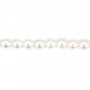 Perle de culture d'eau douce, blanche, ronde, 4.5mm, AAA x 39cm