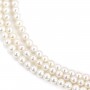 Perle de culture d'eau douce, blanche, ronde, 4.5mm, AAA x 39cm